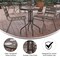 Flash Furniture Bellamy 23.75'' Bronze Round Tempered Glass Metal Table TLH-070-1-BZ-GG - alternate 7